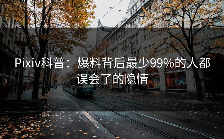 Pixiv科普：爆料背后最少99%的人都误会了的隐情