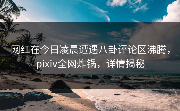网红在今日凌晨遭遇八卦评论区沸腾，pixiv全网炸锅，详情揭秘