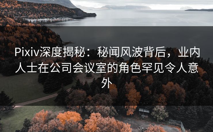Pixiv深度揭秘：秘闻风波背后，业内人士在公司会议室的角色罕见令人意外