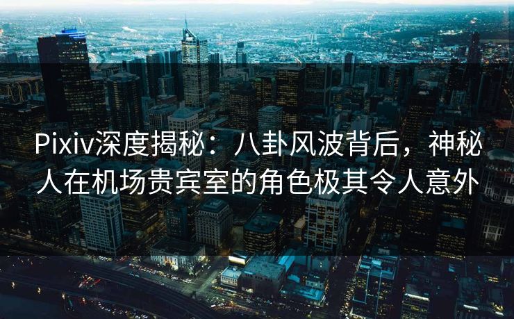 Pixiv深度揭秘：八卦风波背后，神秘人在机场贵宾室的角色极其令人意外